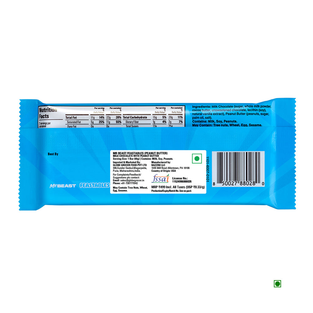 Mr.Beast Feastables Peanut Butter 60g
