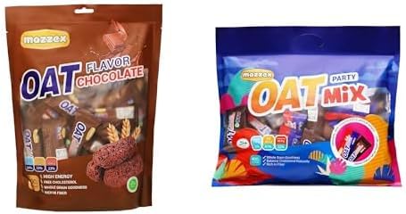 Mazzex Oats bar 400G Chocolate Combo pack of 2 - Oat Chocolate & Oat Choco Party Mix 400g  (Total 800g)