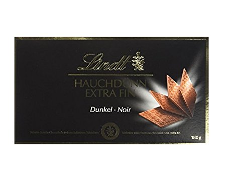Lindt Extra Fine Swiss Thins Dark Chocolate Box - 180g