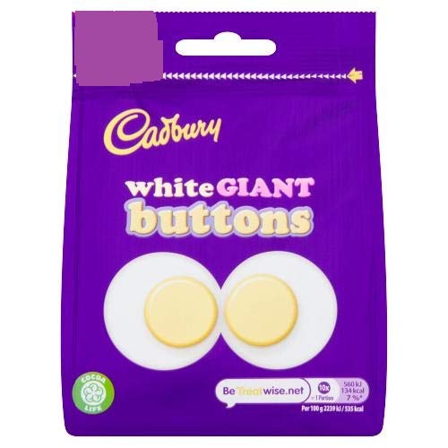 Cadbury White Giant Buttons Packet, 95g