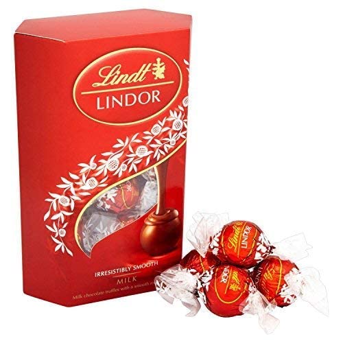 Lindt Lindor Milk Chocolate Truffles Exotic 200 Grams Pack (New Gift Box)