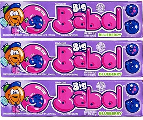 Big Babol Blueberry Gum ( Pack of 3 ), 22.5g