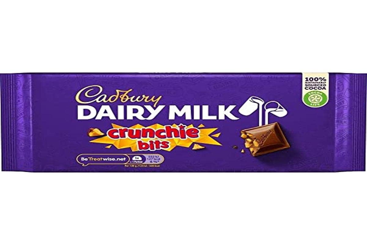 Cadbury Crunchie Dairy Milk, Chunky Golden Honeycomb, Milk Chocolate, Ideal for Gifting, Birthday Gift 180g…