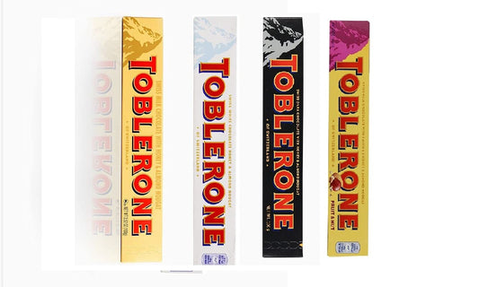Toblerone Combo Pack (1 Milk, 1 Dark, 1 White, 1 Fruit & Nut), Pack Of 4 × 100g