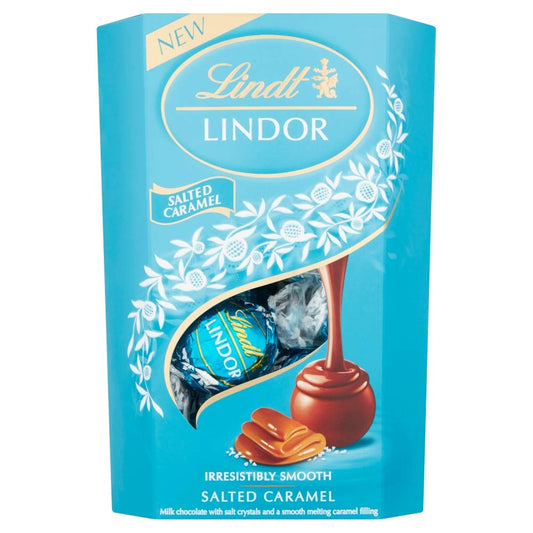 Lindt Lindor Milk Chocolate Salted Caramel Chocolate Gift Box, 200 g