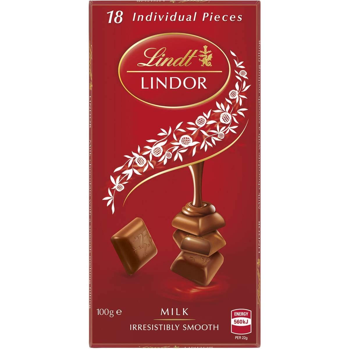 Lindt Lindor Milk 100g (Pack of 6)