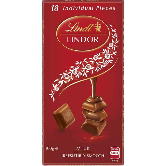 Lindt Lindor Milk 100g (Pack of 6)