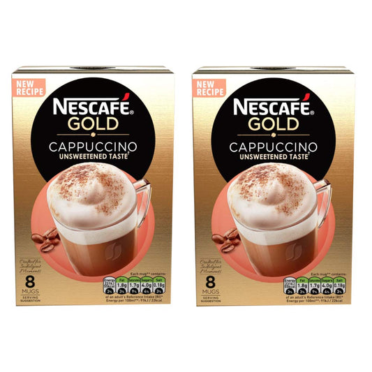 Nescafe Gold Cappuccino Unsweetened Taste, 2 x 113.6 g