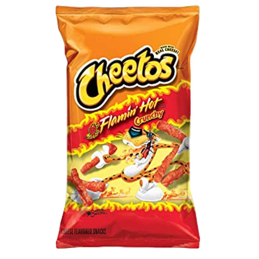 Cheetos Flamin Hot Crunchy Snacks - Cheese Flavoured, 226.8g