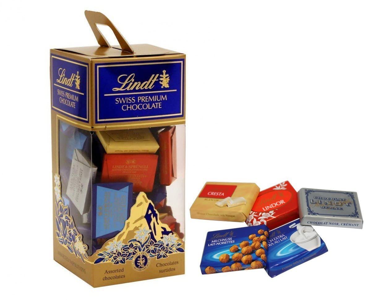 Lindt Swiss Premium Assorted Napolitans Dark Chocolate Finest Collection Of Swiss Chocolate Gift Box individually wrapped 350g