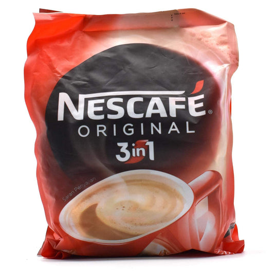 Nescafe 3 in 1 Original Soluble Coffee Beverage, 30 Sachets Bag - Pack of 2