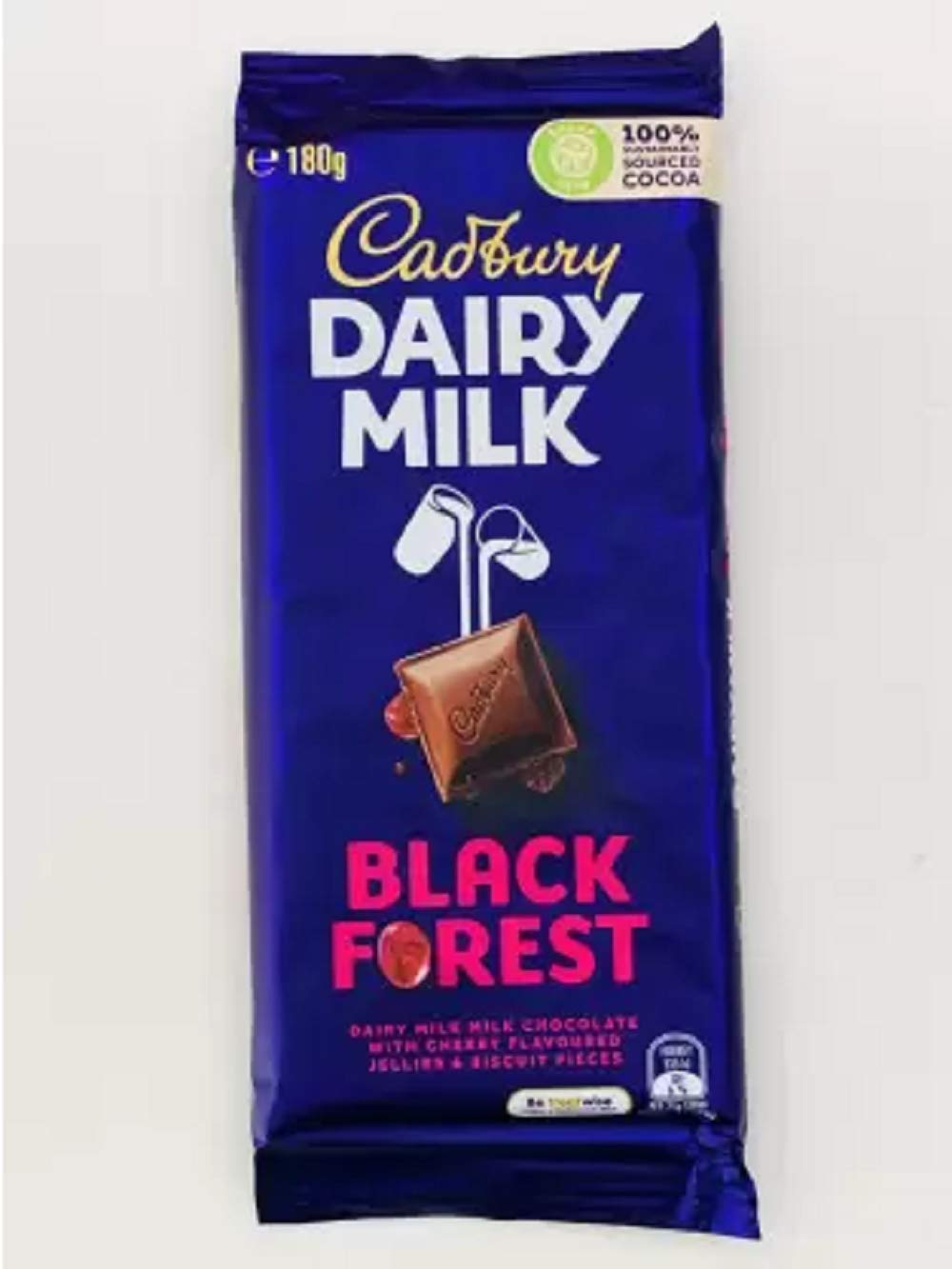 Cadbury Dairy Milk Black Forest Chocolate Bar 180 G Bars (180 G)