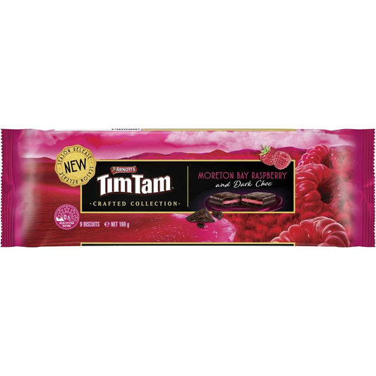 Arnott's Tim Tam,Moreton Bay Raspberry and Dark Chocolate - 160g