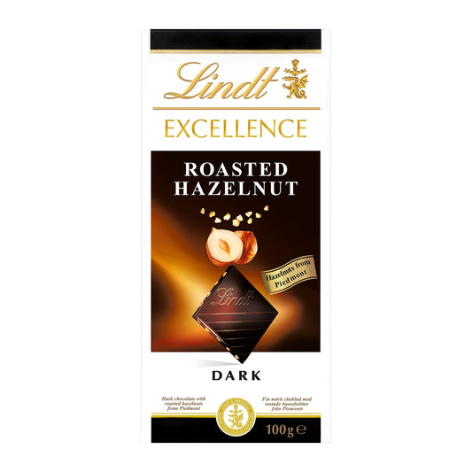 Lindt Excellence Roasted Hazelnut Dark Chocolate, 100 g
