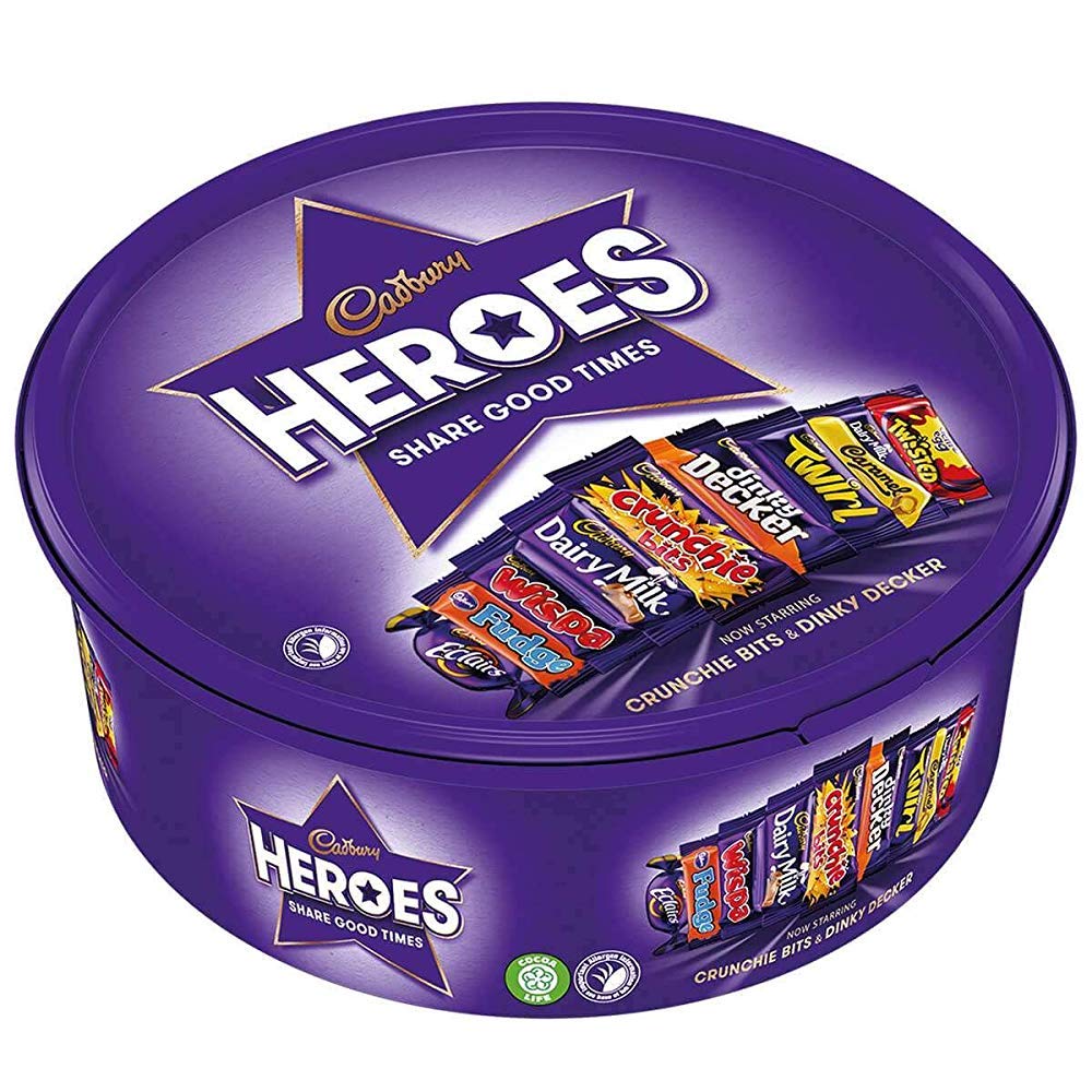Cadbury Heroes Assortment Chocolates Tub, 600g