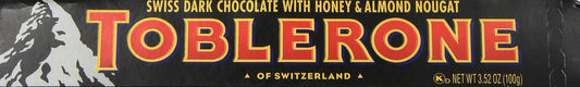 Toblerone Dark Chocolate with Honey and Almond Nougat Pouch, 100 g