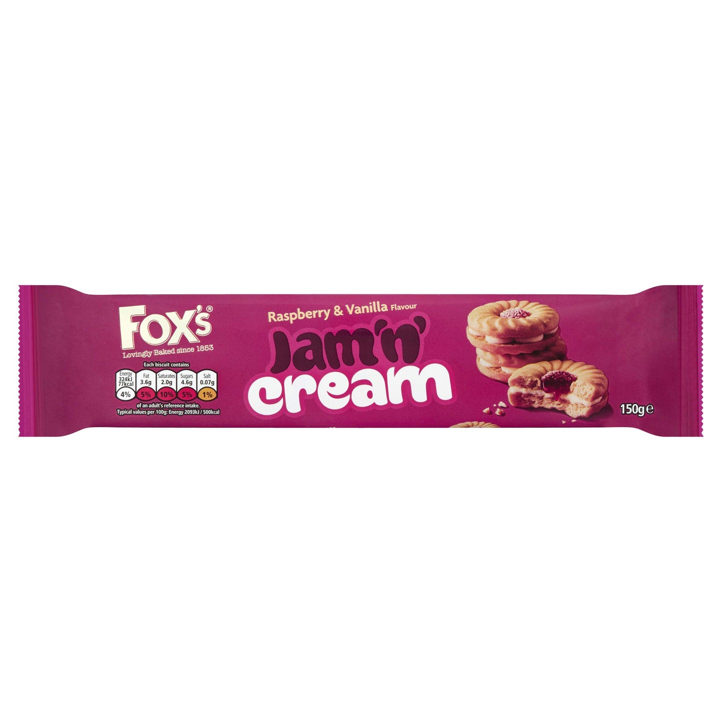 Fox`s Jam n Cream Raspberry A& Vanilla 150g
