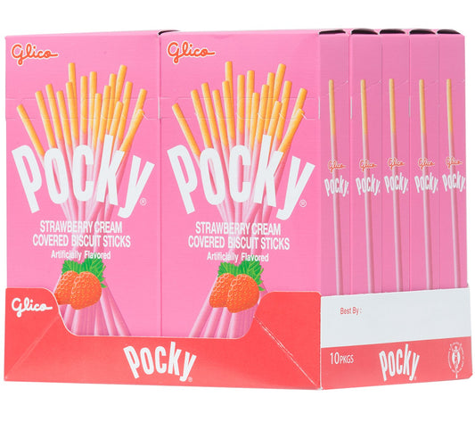 PockyBiscuit Strawberry Stick (2.47oz) - Pack of 10
