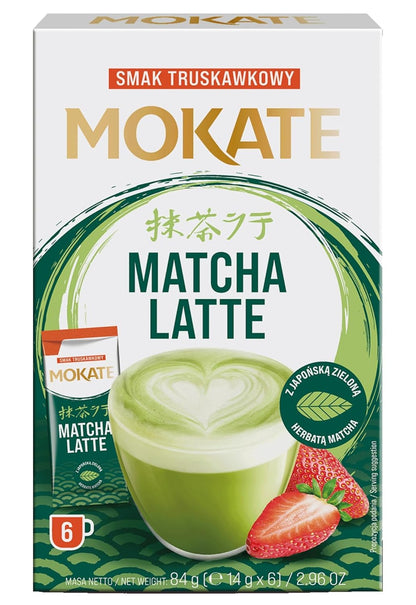 Mokate Matcha Latte Instant Coffee | Premium Japanese Matcha Powder with Creamy Latte Texture | Easy 6-Serve Pack | Rich Aroma, Smooth Taste & Ready in Minutes | Perfect for Home, Office, Travel & Matcha Lovers (Imported-UK)