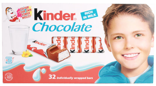 Kinder Milk Chocolate 32 Individually Wrapped Bars, 400g