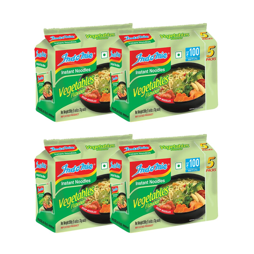 Indomie Instant Noodles Vegetables Flavour, Pack of 20 (70 Grams Each) Instant Noodles Vegetables ,Vegetarian