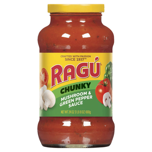 Ragu Mushroom and Green Pepper Pasta Sauce, 680g