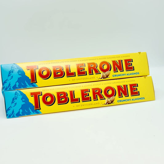 Toblerone Swiss Crunchy Almond Chocolate Bars 100g (Pack Of 2)
