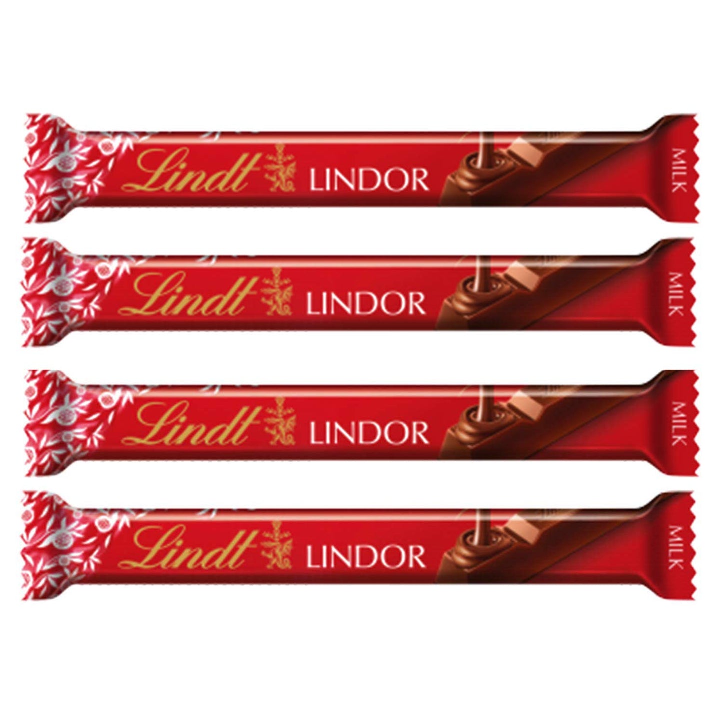 Lindt Lindor Smooth Milk Chocolate 4 Pack, 4 x 38 g