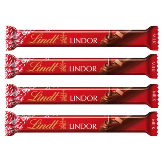 Lindt Lindor Smooth Milk Chocolate 4 Pack, 4 x 38 g