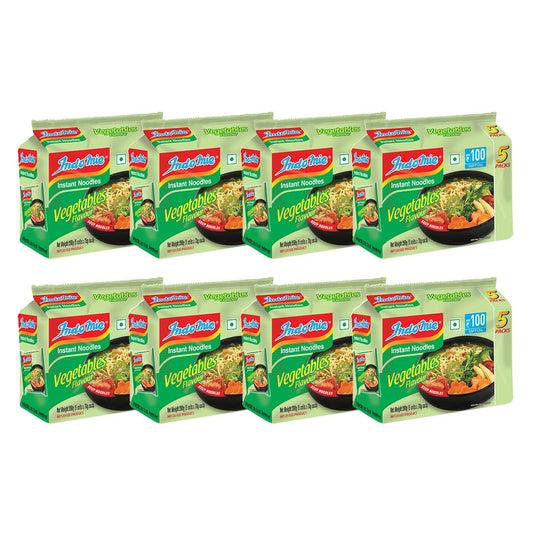 Indomie Instant Noodles Vegetables Flavor Bundle Pack of 40 (80g Each), Vegetarian, Authentic Indonesian Flavor, Quick and Easy Meal, Spicy Savory Stir-Fried Noodles (40) (Pack of 40, Vegetables)