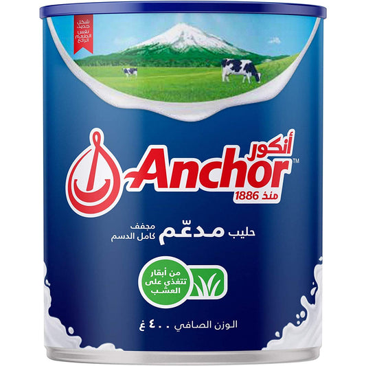Anchor Fortified Full Cream Milk Powder from Grass Fed Cows Imported - 400g (TIN)