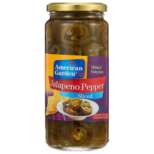 American Garden Jalapeno Pepper Sliced Olives, 454 g