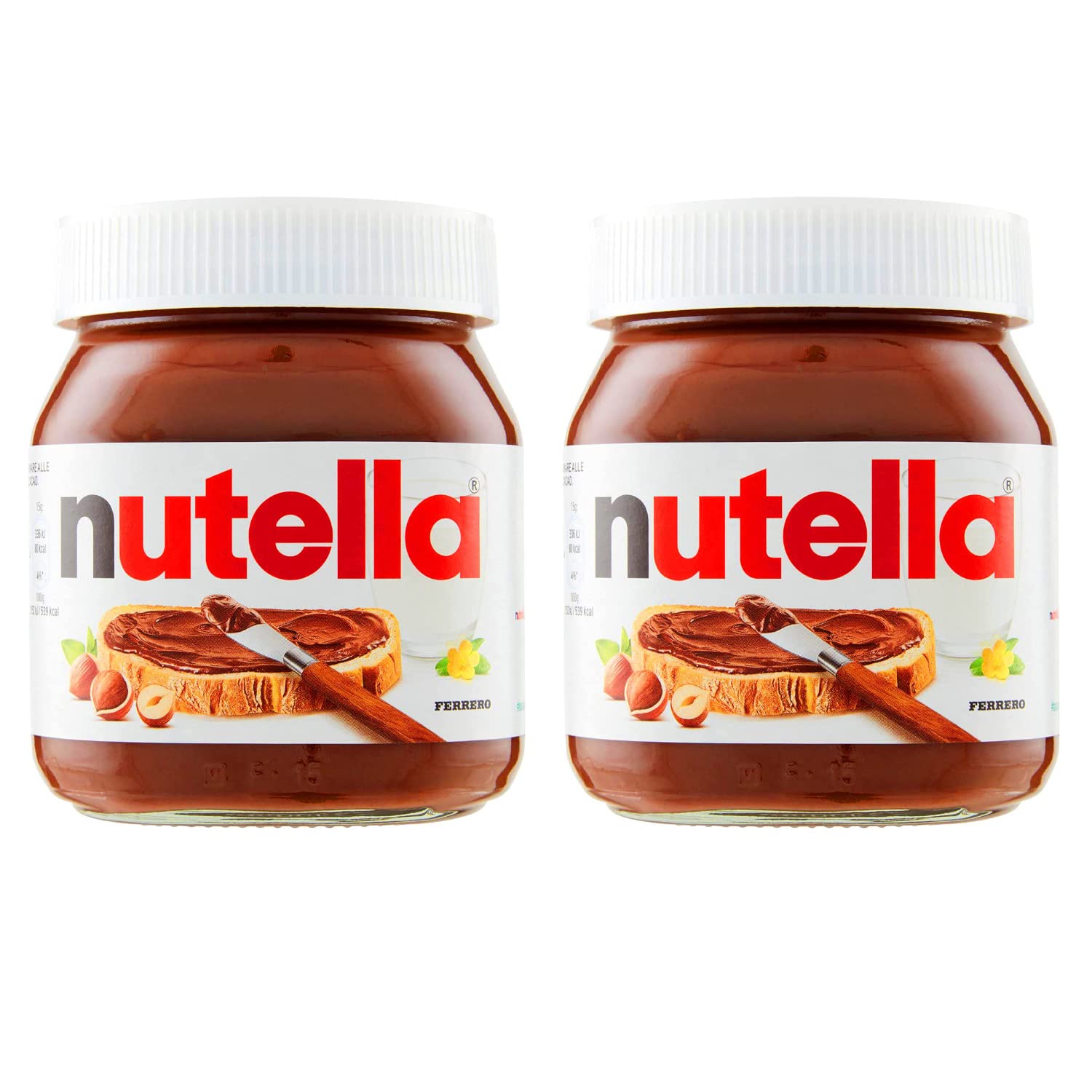 Nutella Chocolate Hazelnut Spread - 2 Pack, 2 x 350 g