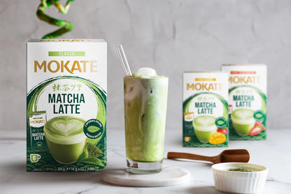Mokate Matcha Latte Instant Coffee | Premium Japanese Matcha Powder with Creamy Latte Texture | Easy 6-Serve Pack | Rich Aroma, Smooth Taste & Ready in Minutes | Perfect for Home, Office, Travel & Matcha Lovers (Imported-UK)