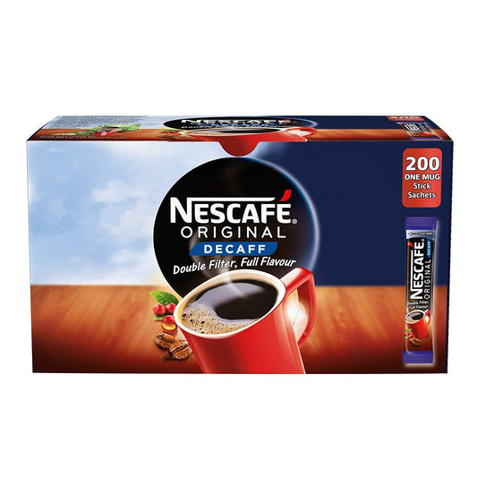 Nescafe Original Decaffeinated Coffee Sticks 1.8g, Box of 200 Sachets, 360 g