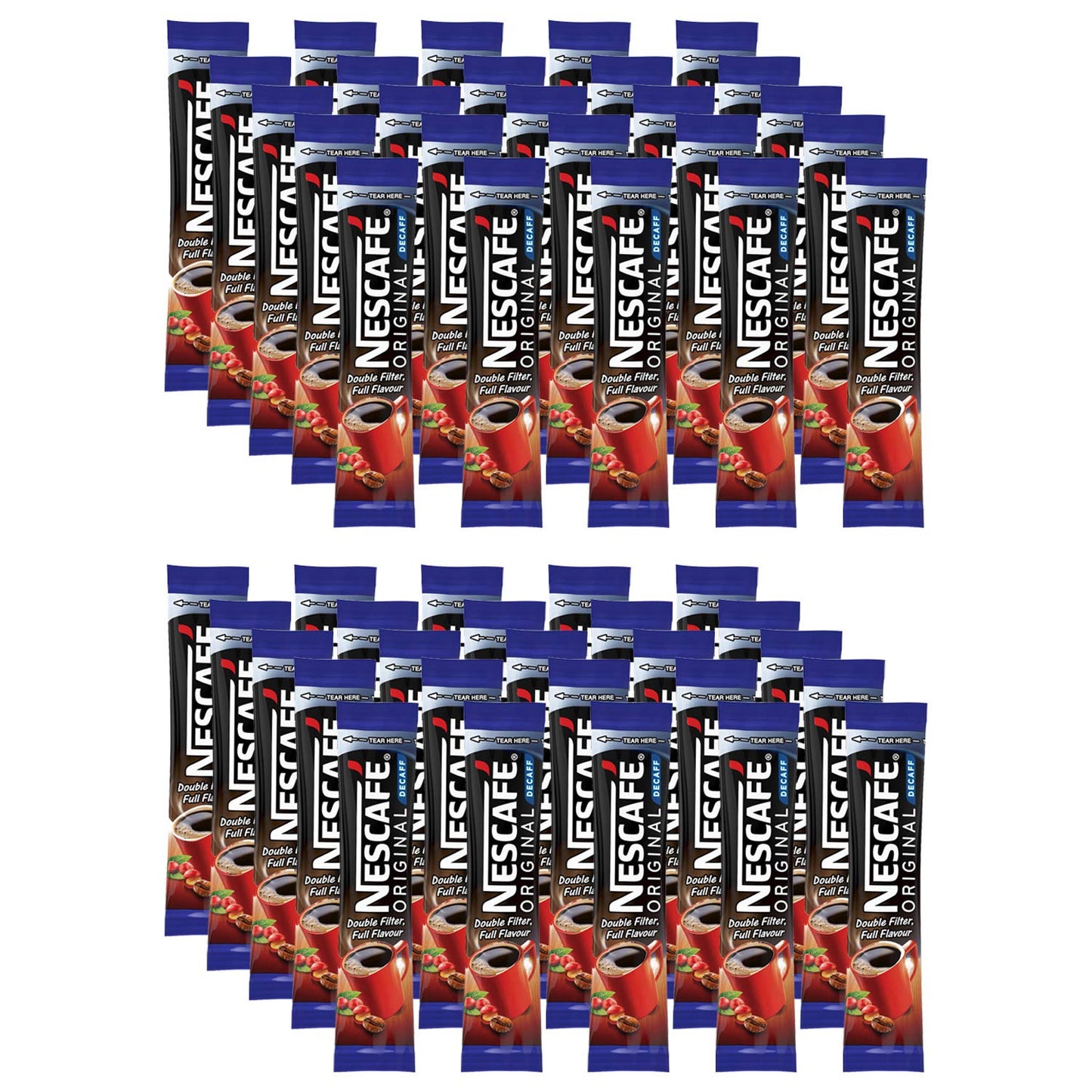 Nescafé Original Decaffeinated Double Filtered Coffee Sticks, 50 x 1.8 g