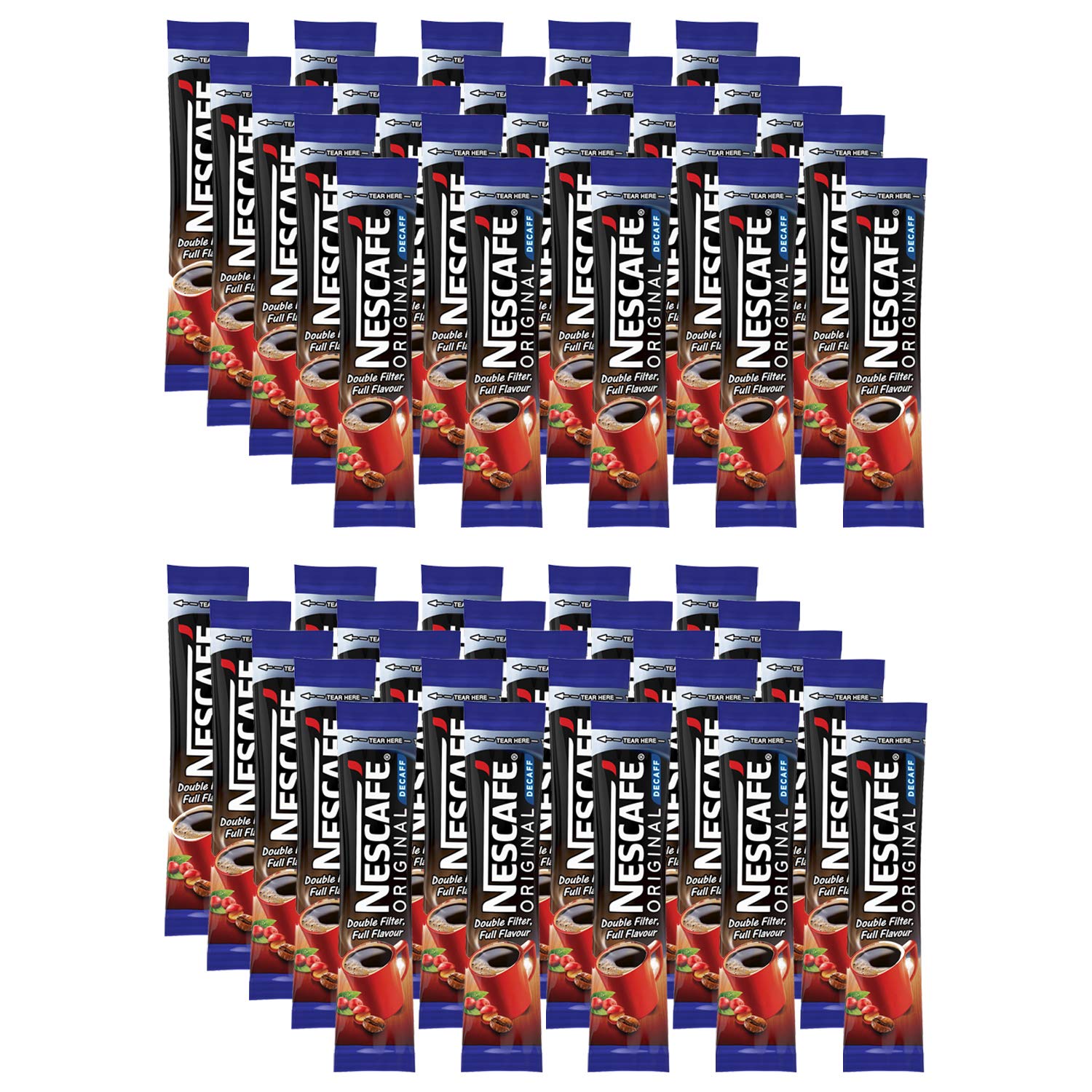 Nescafé Original Decaffeinated Double Filtered Coffee Sticks, 50 x 1.8 g