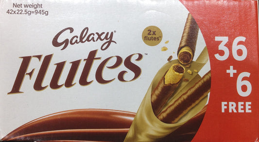 Galaxy Flutes Chocolate Twin Fingers 945g 42 pieces