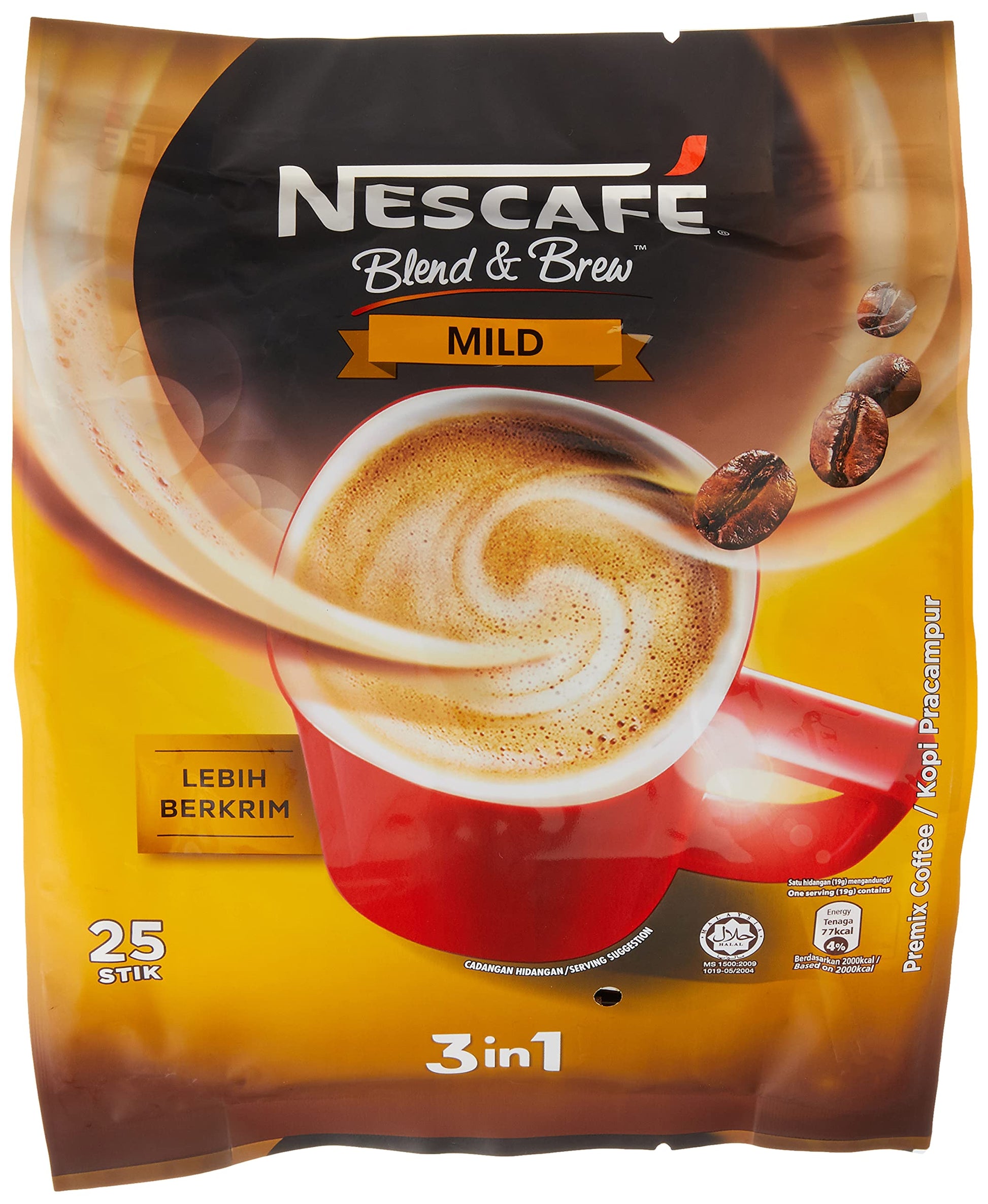 Nescafé Blend Brew, 3-in-1, Mild, Coffee, 475 g Packet