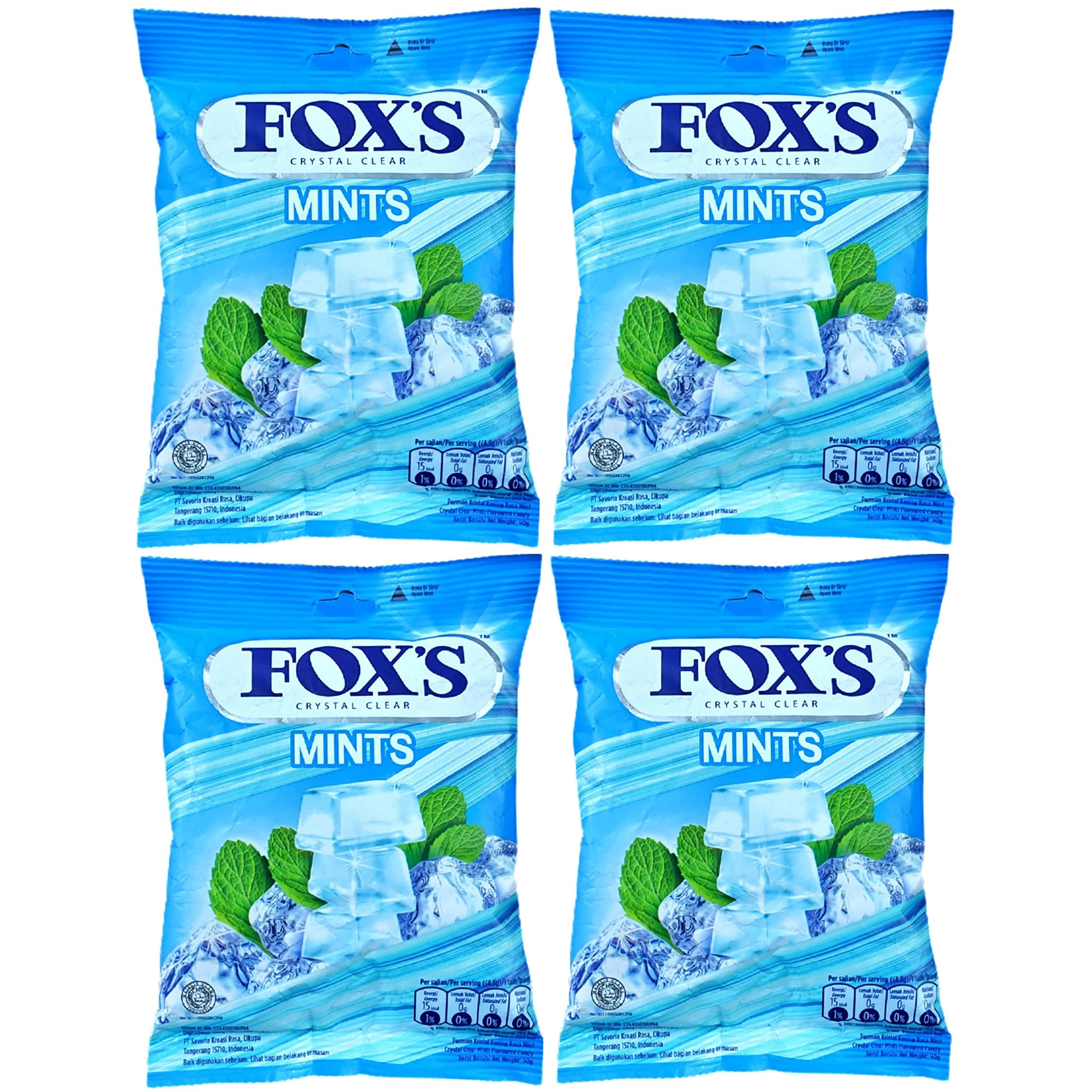 Fox's Crystal Clear Mints 90gms- Pack of 4